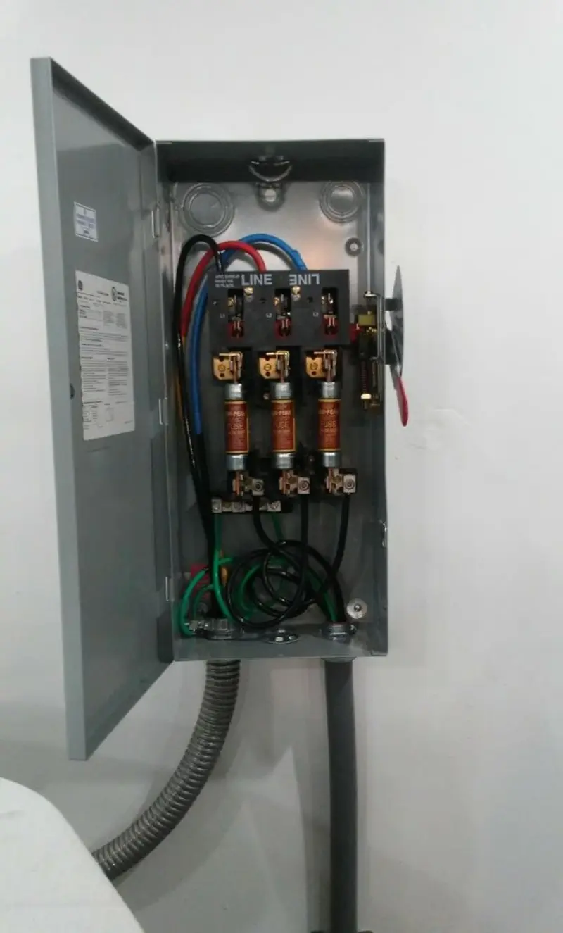 Three-phase disconnect switch installed for Electrical Wiring & Rewiring in Piedmont